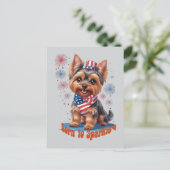 Born to Sparkle - Schattigee 4th of July Platte Ka Briefkaart (Staand voorkant)