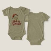 Born to Sparkle This Christmas Baby Shirt | Cute  (Ontwerp Voorkant & Achterkant)