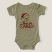 Born to Sparkle This Christmas Baby Shirt | Cute  (Design voorkant)