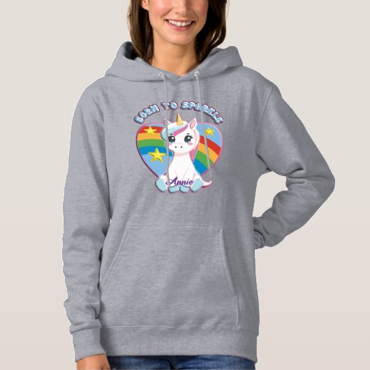 Born to Sparkle Unicorn T-Shirt  (Voorkant)