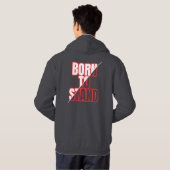 Born to Stand - Motivatie typografisch ontwerp Hoodie (Achterkant volledig)