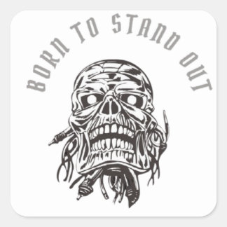 Born To Stand Out: Bold Skull Sticker