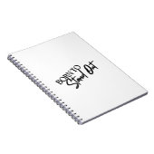 "Born to Stand Out” Motivational Quote Design Notitieboek (Rechterzijde)