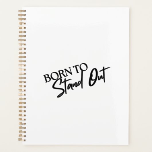 "Born to Stand Out” Motivational Quote Design Planner (Voorkant)