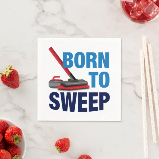 'Born to sweep' papieren servet (Insitu)