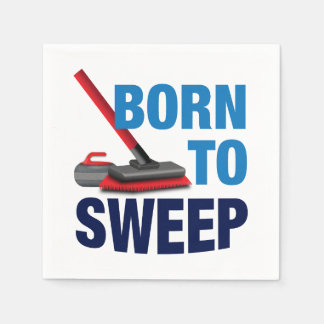 'Born to sweep' papieren servet