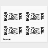 Born to Try – Motivational Motto Rechthoekige Sticker (Vel)