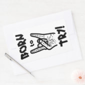 Born to Try – Motivational Motto Rechthoekige Sticker (Envelop)