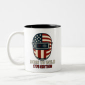 BORN TO WELD – 1776 Edition Mug Tweekleurige Koffiemok (Links)