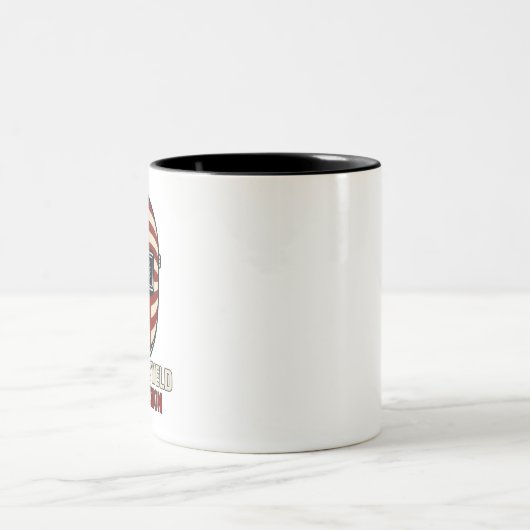 BORN TO WELD – 1776 Edition Mug Tweekleurige Koffiemok (Center)