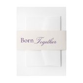 Born Together Twin Love Baby Shower Uitnodigingen Wikkel (Voorkant Voorbeeld)
