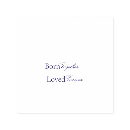 Born Together Twin Love Baby Shower Zelfinktende Stempel (Design)