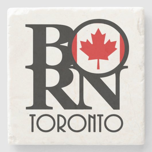 BORN Toronto Canada Stenen Onderzetter (Voorkant)