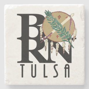 BORN Tulsa Oklahoma Stenen Onderzetter