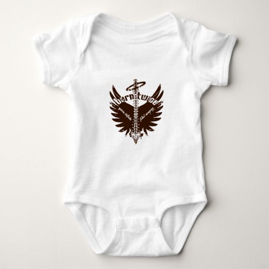 Born Twice Spina Bifida Fetal Surgery Angel Wings Romper (Voorkant)