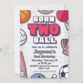 Born Two Ball - 2e verjaardag jongen Kaart (Voorkant)