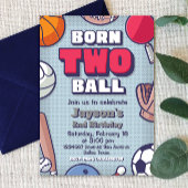Born Two Ball - 2e verjaardag jongen Kaart