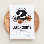 Born Two Ball Sports 2e verjaardag Kaart