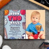 Born Two Ball Uitnodiging met Foto