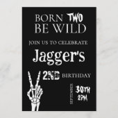 born TWO be wild. 2nd birthday invite Kaart (Voorkant)