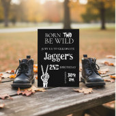 born TWO be wild. 2nd birthday invite Kaart