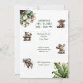 Born Two Be Wild Baby Safari Birthday Party Kaart (Achterkant)