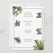 Born Two Be Wild Baby Safari Birthday Party Kaart (Achterkant)