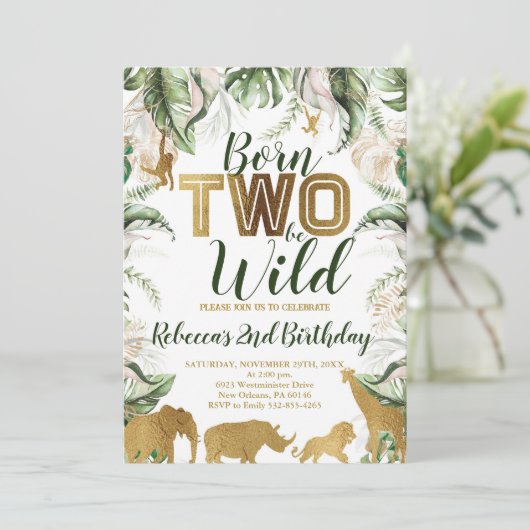 Born Two Be Wild Birthday, Oerwouden Kaart (Staand voorkant)