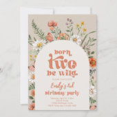 Born Two Be Wild Bloem Uitnodiging (Voorkant)