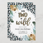 Born Two Be Wild Boy Oerwoud Luipaard Print Verjaa Kaart (Voorkant / Achterkant)