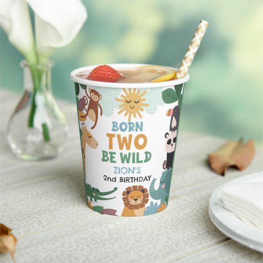 Born Two Be Wild Jongen Papieren Bekers (Insitu)