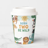 Born Two Be Wild Jongen Papieren Bekers (Achterkant)