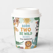 Born Two Be Wild Jongen Papieren Bekers (Voorkant)