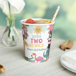 Born Two Be Wild Meisje Papieren Bekers
