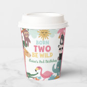 Born Two Be Wild Meisje Papieren Bekers (Voorkant)