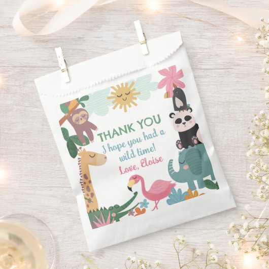 Born Two Be Wild Pink Bedankzakje (Geknipt)