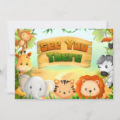 Born Two Be Wild - Safari 2e verjaardag met foto Kaart (Achterkant)