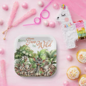 Born Two Be Wild Safari Birthday Papieren Bordje (Feest)