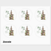 Born Two Be Wild Safari Birthday Ronde Sticker (Vel)