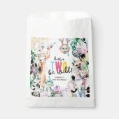 Born TWO be Wild Safari Dieren 2e Verjaardag Bedankzakje (Voorkant)