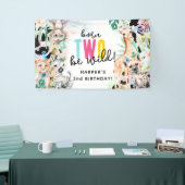 Born TWO Be Wild! Safari Dieren 2e verjaardag Spandoek (Beurs)