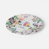 Born TWO be Wild Safari Dieren Cool 2e Verjaardag Papieren Bordje (Gekanteld)