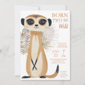 Born Two Be Wild Safari Meerkat Tweede Verjaardag Kaart (Voorkant)