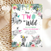 Born Two Be Wild Safari Party Dieren Verjaardag Kaart