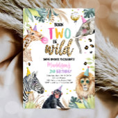 Born Two Be Wild Safari Party Dieren Verjaardag Kaart