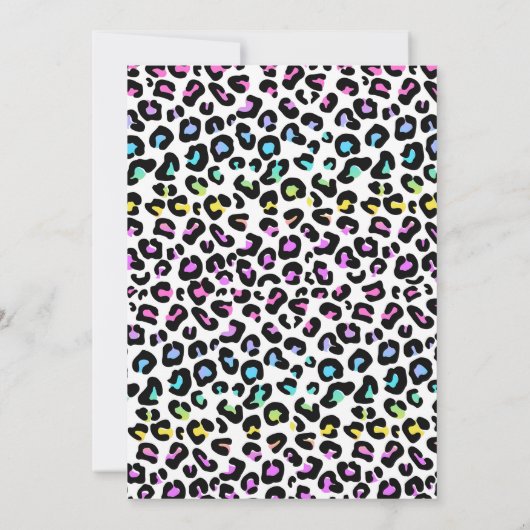 Born Two Be Wild Safari Roze Meisje Luipaard Verja Kaart (Achterkant)