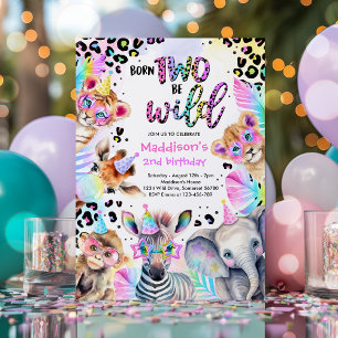 Born Two Be Wild Safari Roze Meisje Luipaard Verja Kaart