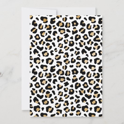 Born Two Be Wild Verjaardag Luipaard Uitnodiging (Achterkant)