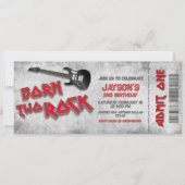 Born Two Rock - 2e verjaardag ticket uitnodiging (Voorkant)