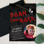 Born Two Rock - Boy Uitnodiging 2e Verjaardag